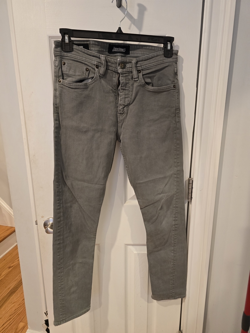 Revtown The Taper Decade Denim Jeans Men's 30x30 Olive Grey Stretch Premium